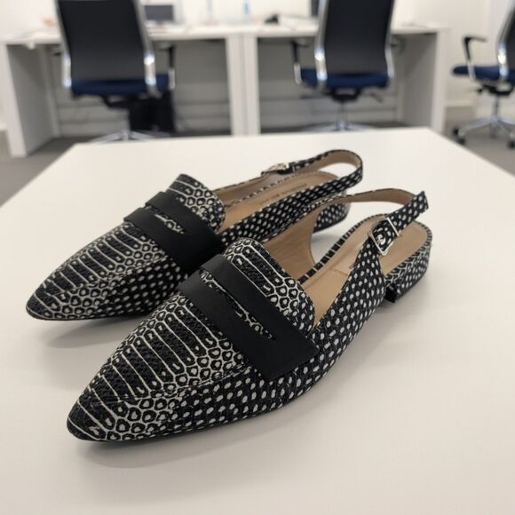 ANTONIO MELANI Shoes - Antonio Melani Italian Leather Charpay Snakeprint Slingback Sandals Leather 6.5
